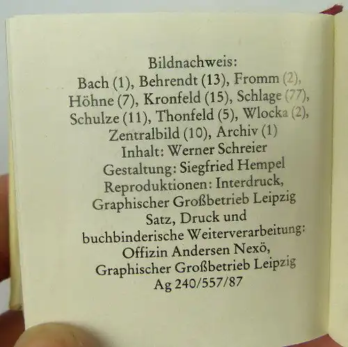 Minibuch Sport in der DDR in Spanisch Grafischer Grossbetrieb Leipzig Buch1450