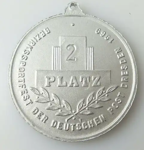 Medaille : 20 Jahre DDR Bezirkssportfest der Deutschen Post 1969   / r475