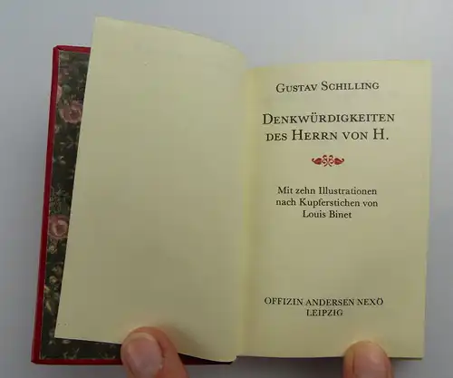 2 Minibücher: Denkwürdigkeiten des Herrn von H. Gustav Schilling e020