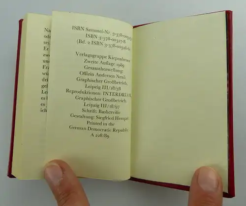 2 Minibücher: Denkwürdigkeiten des Herrn von H. Gustav Schilling e020