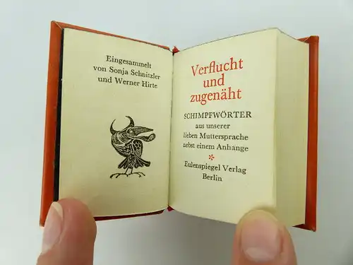 Minibuch: verflucht und zugenäht Schimpfwörter Eulenspiegel Verlag e275