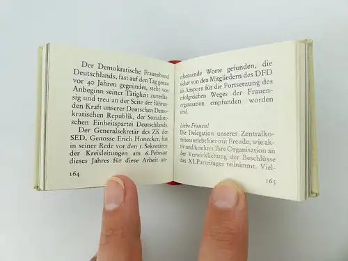 Minibuch: XII. Bundeskongreß des DFD März 1987 Demokratischer Frauenb. e273