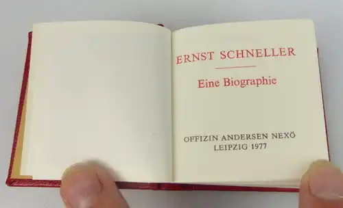 Minibuch: Ernst Schneller - Biographie Offizin Andersen Nexö bu0778