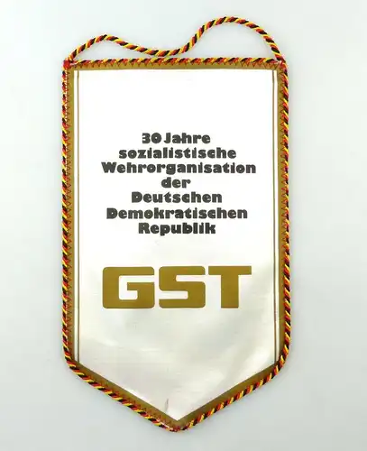 e10817 Alter Wimpel 30 Jahre GST sozialistische Wehrorganisation der DDR