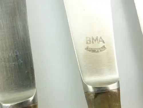 e9798 22 teiliges versilbertes BMA Besteck 60er Silberauflage in OVP