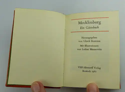 Minibuch: Mecklenburg - ein Gästebuch VEB Hinstorff Verlag e016