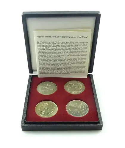 e10871 Alter Medaillensatz Kundschaftergruppe RAMSAY 4 Medaillen mit Etui