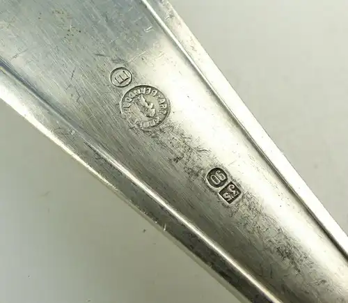 e10863 3 verschiedene alte Kellen Soßenkellen und 1 Vorlegemesser versilbert