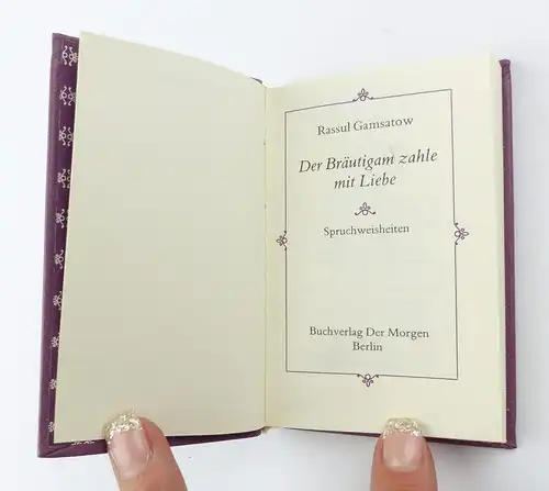 #e7323 Minibuch: Der Bräutigam zahle mit Liebe Spruchweisheiten 1. Auflage 1975