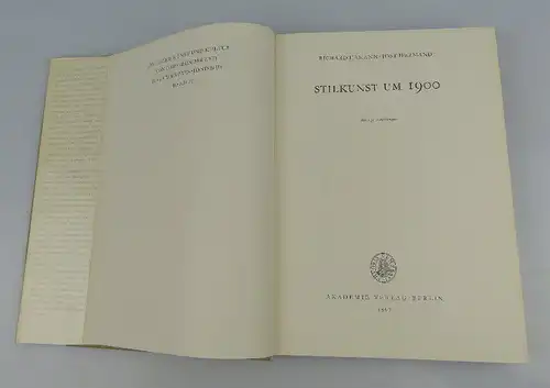 Buch: Stilkunst um 1900 mit 145 Abbildungen Akademie Verlag Berlin 1967 bu0821