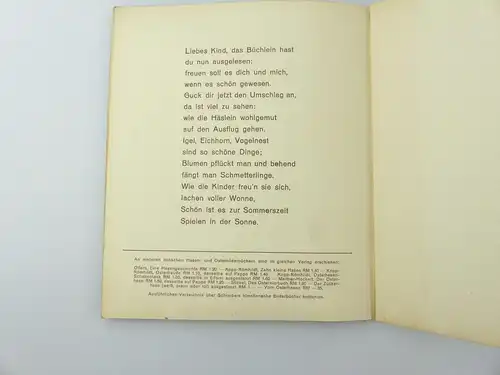 #e7575 Original altes Kinderbuch 1932 erschienen, Der Häslein Zeitvertreib