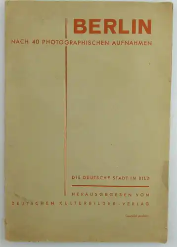 Buch: Berlin nach 40 photographischen Aufnahmen - Stadt im Bild e967