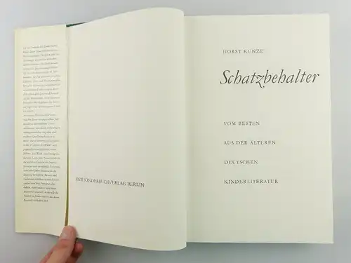 Buch: Horst Kunze - Schatzbehalter alter Kinderbücher e1265