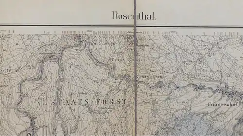E10183 Original alte Landkarte von 1911 Rosenthal Papstdorf Langenhennersdorf