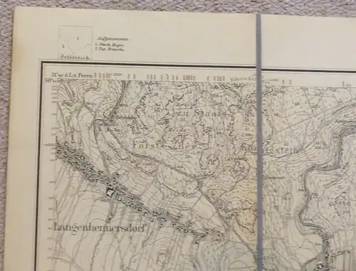 E10183 Original alte Landkarte von 1911 Rosenthal Papstdorf Langenhennersdorf