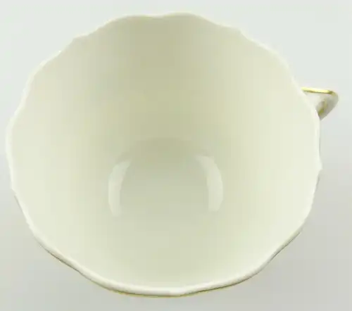 E10895 Meissen Kaffeegedeck 3 teilig Koralle mit Goldrand 2 Wahl