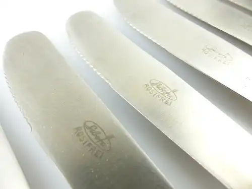 #e2299 Sechs alte Messer in 40er Silberauflage