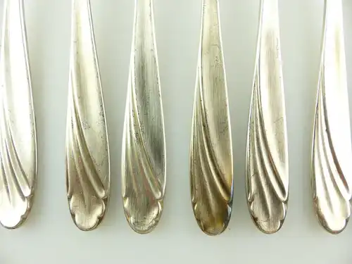 e10932 9 versilberte Kuchengabeln von WMF 90er Silberauflage