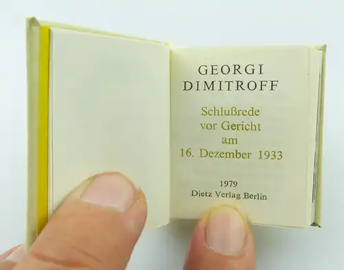 Minibuch : Georgi Dimitroff Schlussrede vor Gericht, Dietz Verlag Berlin79 /r624