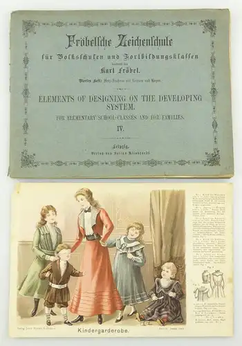 e11072 Fröbelsche Zeichenschule für Volksschulen 1872 sehr selten viertes Heft
