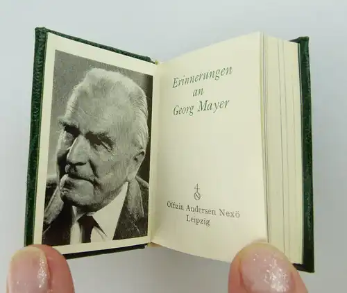 Minibuch: Erinnerungen an Georg Mayer !nummeriertes Buch! " 302 " e159