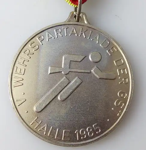 Medaille Wehrspartakiade der GST Halle 1985 r383