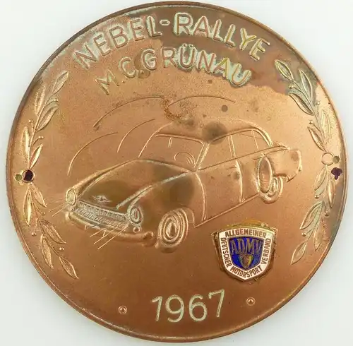 e11119 Alte DDR Medaille Nebel Rallye MC Grünau 1967 ADMV Motorsport Verband
