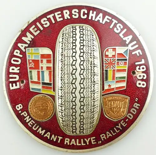e11118 Alte DDR Medaille Europameisterschaftslauf 1968 Pneumant Rallye DDR