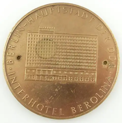 e11100 Original alte Medaille DDR Rallye Interhotel Berolina 1969