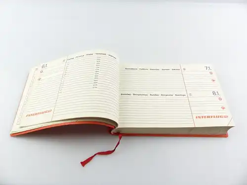 e11143 Original alter Buch-Tisch-Kalender von 1984 Interflug