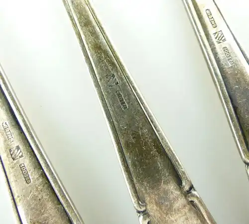 E11187 12 versilberte Kuchengabeln in 100er Silberauflage