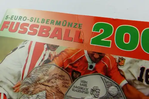 #e7388 5-Euro-Silbermünze von 2008 Münze Österreich Fußball 800/1000 8g Silber
