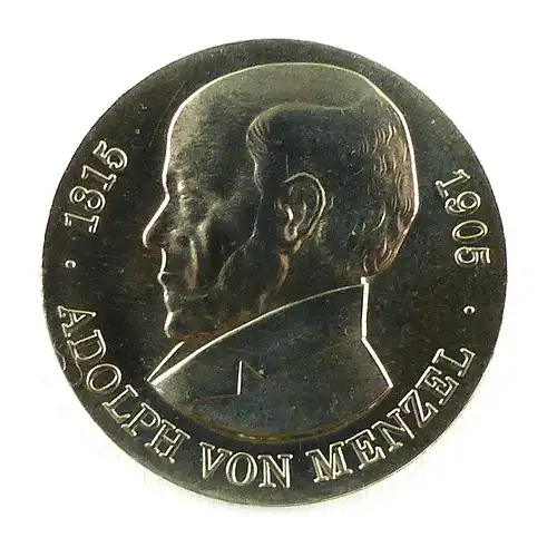 #e6400 5 Mark Gedenkmünze DDR aus dem Jahr 1980 Adolf von Menzel 1815-1905