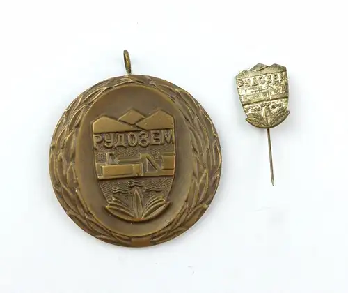 #e7811 Original alte Medaille mit Anstecknadel im Etui