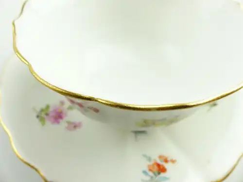 E11223 Meissen Tee Kaffee Gedeck Knaufzeit 1 Wahl Streublümchen mit Goldrand