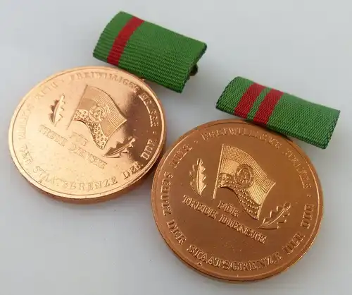 2 Medaillen: 5 & 10 Jahre treue Dienste freiwilliger Helfer bei Schutz der Staat