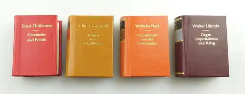 e11245 4 Minibücher Otto Grotewohl Wilhelm Pick Walter Ulbricht Ernst Thälmann