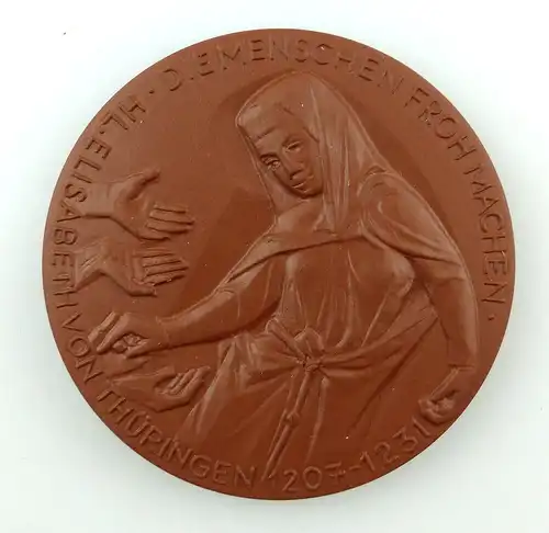 #e3740 Meissen Medaille Elisabeth - Gedenken 1981 Hl. Elisabeth von Thüringen