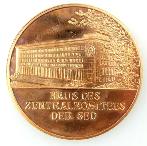 #e3244 Medaille Haus des Zentralkomitees der SED nur insg. 40 Stück hergestellt!