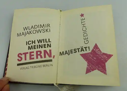 Minibuch Ich will meinen Stern Majestät Verlag Tribüne Berlin Gedichte bu0637