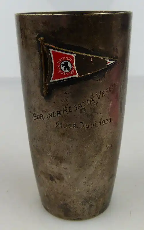 alter Becher in 800 (Ag) Silber 86g, Berliner Regatta Verein 1930, norb818 0