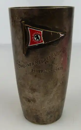 alter Becher in 800 (Ag) Silber 86g, Berliner Regatta Verein 1930, norb818