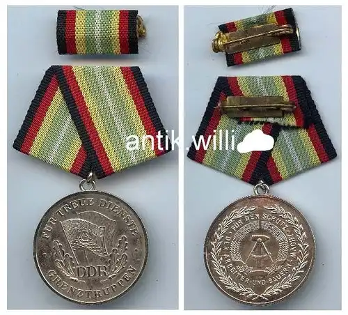 DDR Medaille für treue Dienste in den Grenztruppen Silber