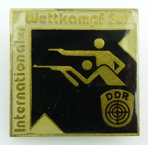 #e3327 Abzeichen Internationaler Wettkampf Suhl DDR Sportschießen, Schützensport
