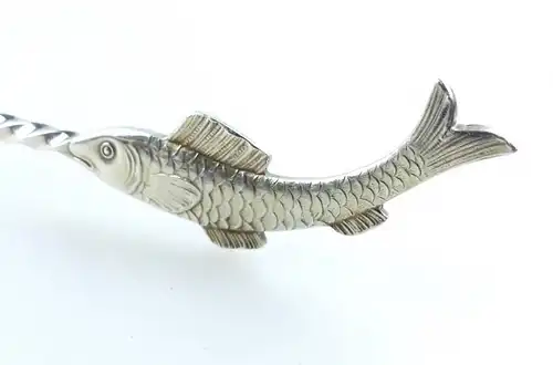 e11345 Dekorativer versilberter Sardinenheber mit Fisch von WMF 90er Auflage
