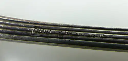 altes Fischvorlegebesteck Vorlegegabel und Vorlegemesser Silberauflage e513