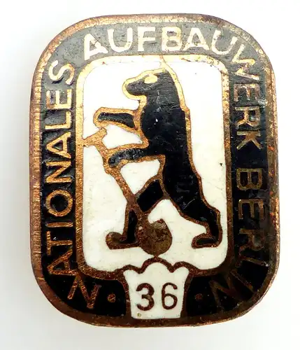 #e2427 Abzeichen Nationales Aufbauwerk Berlin 36 1956-1960