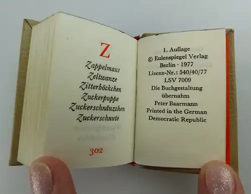 Minibuch: Verflucht und zugenäht, Eulenspiegel Verlag Berlin 1984 e074