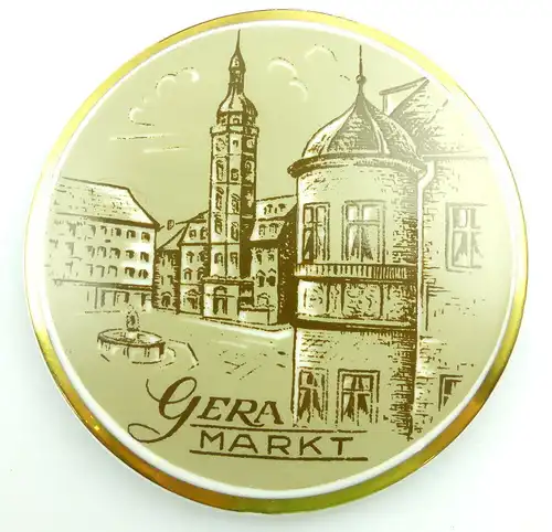 Porzellan Medaille Ehrengeschenk: Gera Markt Thüringen e1577