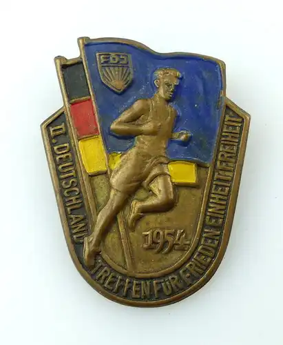 #e2689 Massensportabzeichen in Bronze zum II. Deutschlandtreffen FDJ 1954 Nr.413